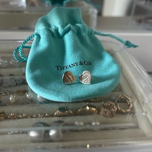 Tiffany heart tag earrings